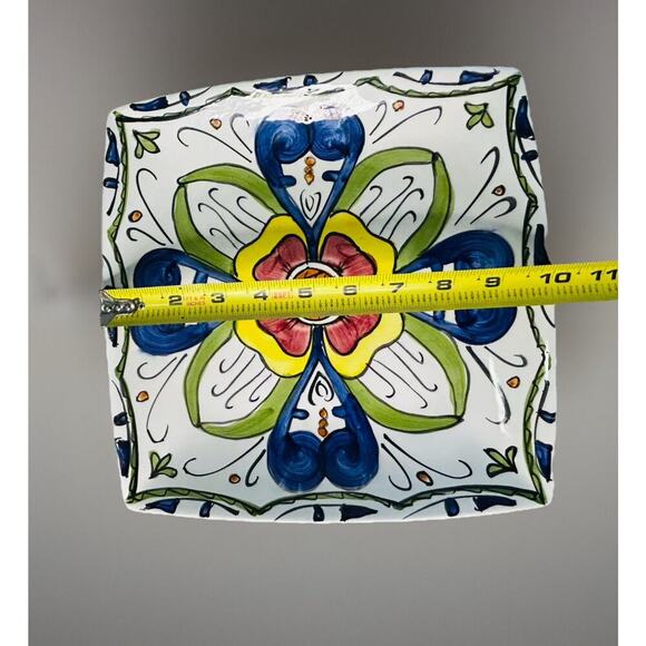 Vintage International Silver Serving Plate Platter Hand Painted Silverplated - Picture 10 of 12